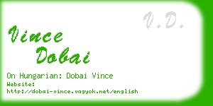 vince dobai business card